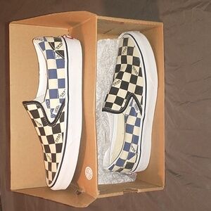 Vans  Black,white and Blue Checker Board